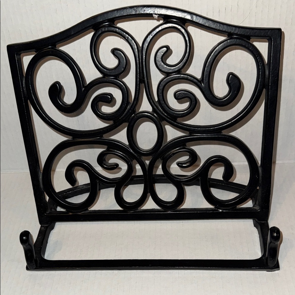 Elegant Black Metal Cookbook Stand